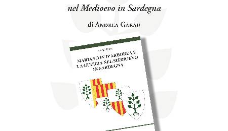 Locandina della presentazione del saggio storico "Mariano Iv d'Arborea e la guerra nel medioevo in Sardegna