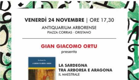 Locandina della presentazione del libro "La Sardegna tra Arborea e Aragona"