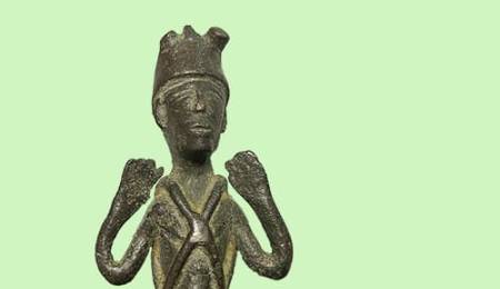 Bronzetto di guerriero nuragico bardato all'assira da Mogoro (OR)